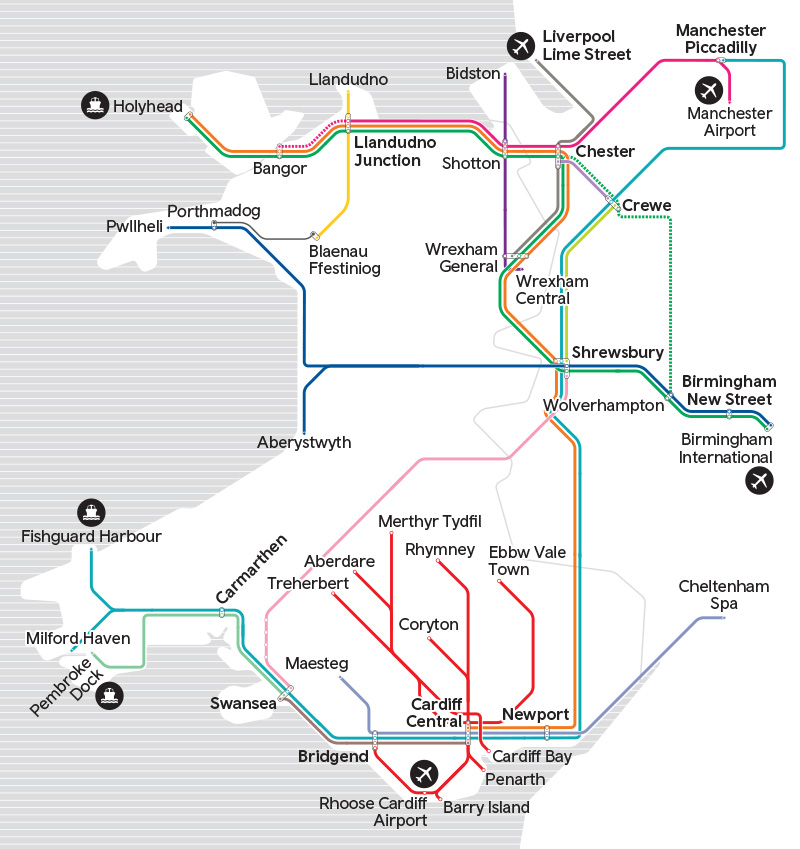 Train Map Wales This Is A Map Of The Great Western Railway System From Train Map Wales This Is A Map Of The Great Western Railway System From